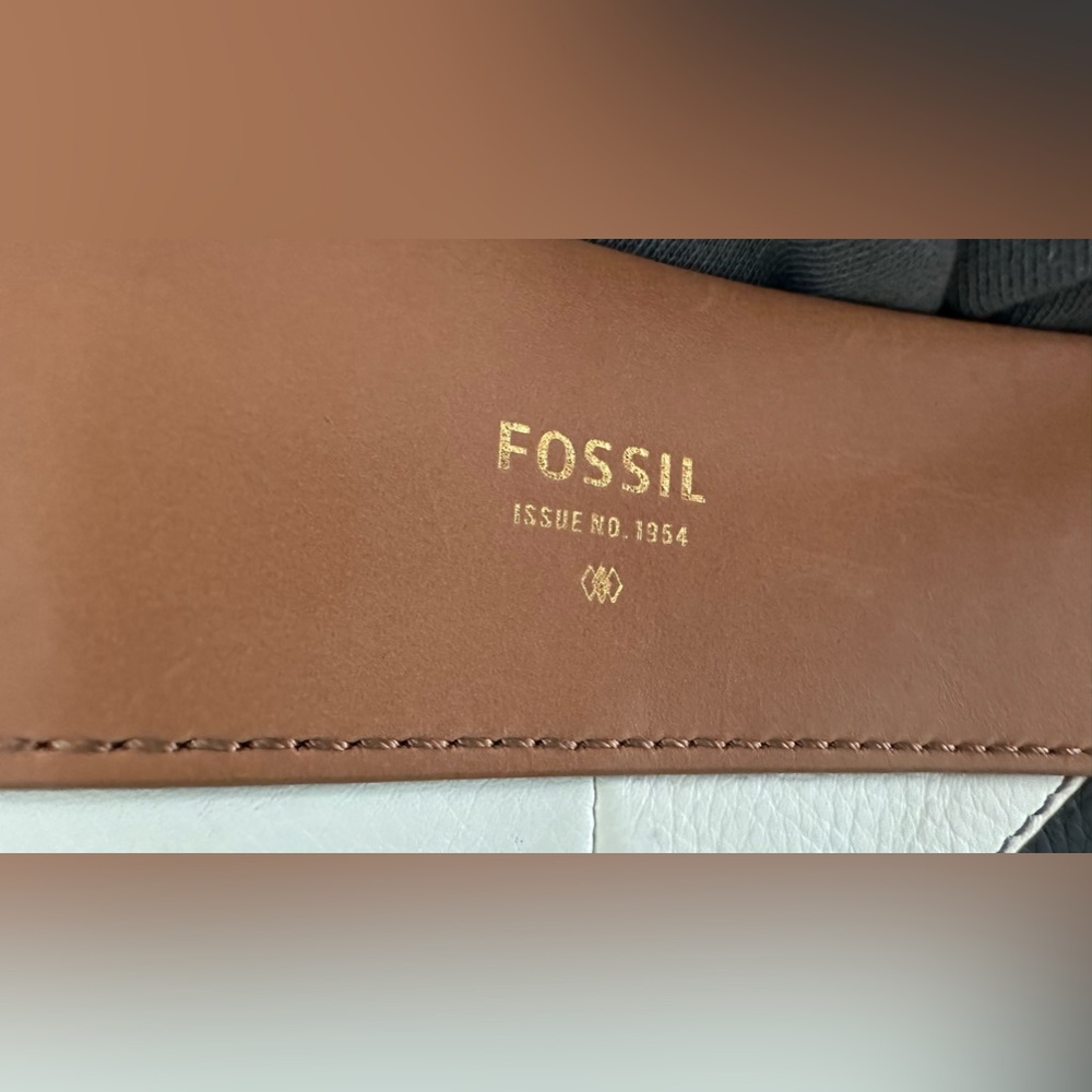 Fossil Amanda Colorblock Leather Shopper Tote Large Shoulder Bag EUC - Picture 9 of 16